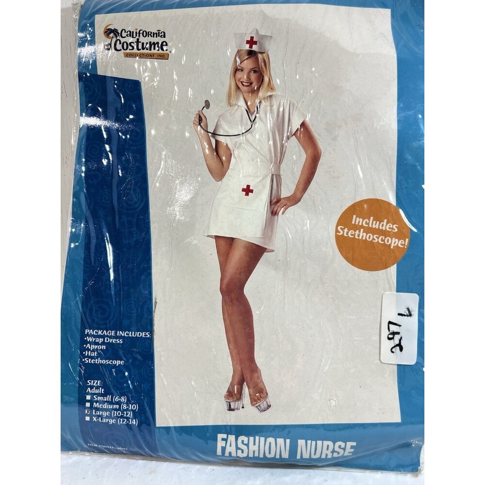 Fashion Nurse Adult Womens L (10-12) Halloween Costume  California Costumes
